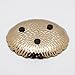 Luene Brass Jewelry Tray with Design – Gold Color Circular Small Round Spoon Rest Candle Holder Soap Dish - Perfect Catchall for Wax Candles, Jewelry, Rings, and Trinkets
