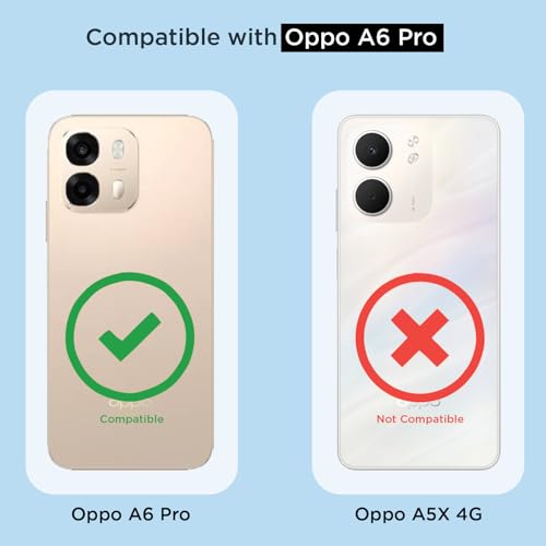 Image of Amazon Basics Back Cover for Oppo A6 Pro 5G Mag-Safe Shockproof PC + TPU Protective Case Magnetic Support Bumper Case (Transparent Mag-Safe)