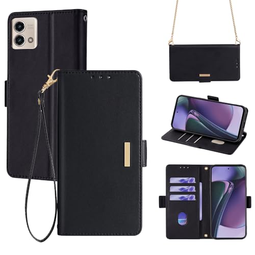 Étui Moto G Stylus 5G 2023 Asuwish avec protège-écran verre trempé et blocage RFID noir
