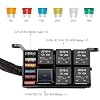 12V Automotive Fuse and Relay Box, with Pre-Wired, 6 Relays and 6 ATC/ATO Blade Fuses, 5Pin 4Pin Relay Fuse Block and Relay Kit, for Cars Truck Marine Boat Jeep (1)