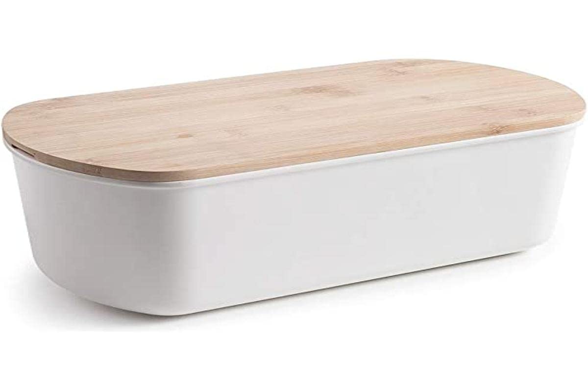 IBILI 8411922448498 Panera con Tapa Tabla de Corte, Multicolor, Talla Única, Nylon