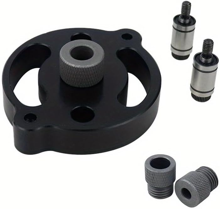 Self-Centering Dowel Jig – 6/8/10mm Wood Panel Hole Locator, Central Drilling Positioning Tool for Woodworking (steel)