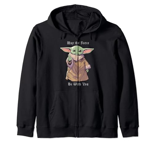 Sweat Grogu Star Wars The Mandalorian à capuche zippé noir pour homme