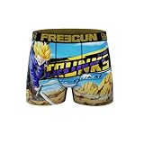 FREEGUN Calzoncillos de Hombre Dragon Ball Z | Estampado de Trunks | Cinturón Elástico Bordado | Calzoncillos Antirozaduras (FR/ES, Letras, M, Regular, Regular, Dragon Ball Z)