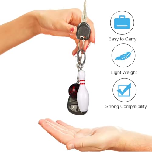 AORHOFJ 6 Stück Mini Bowling Schlüsselanhänger, Bowling Schlüsselanhänger, Bowling Kinder Geburtstag Geschenk Schlüsselanhänger, Bowling Sport Memorabilia Spielzeug Party Geschenk Schlüsselanhänger