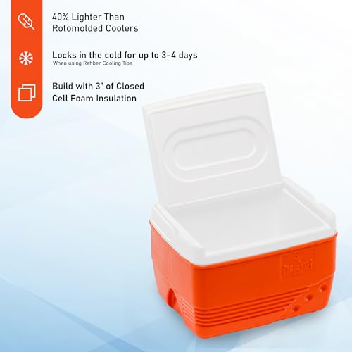 Small Cooler 5.75 Qt Insulated Ice Cooler Portable Ice Box Hard Heavy Duty Small Ice Chest for Camping, Tailgating, Beach, Picnic, Groceries, Lunch, & More