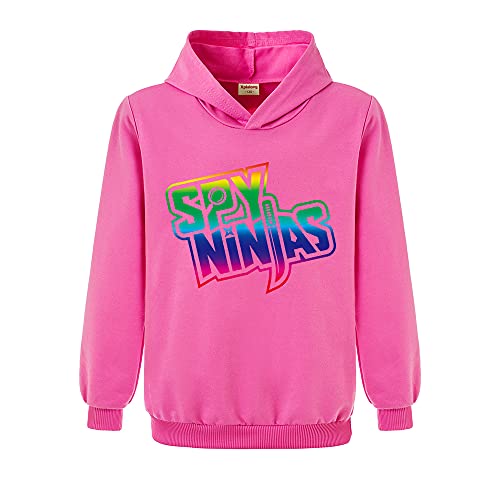 Sweat à capuche SPY NINJAS pour enfant - Style universel - Couleur pure, rose rouge, 11-12 ans Cover