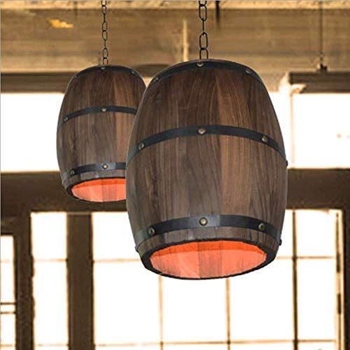 Lámpara de techo de barril rústica para decorar bodegas y cafeterías vintage con encanto 3