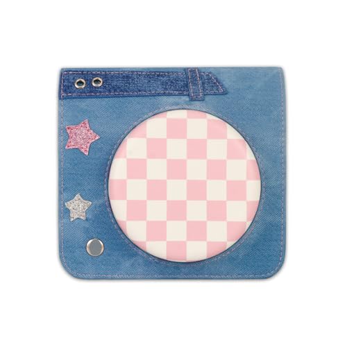 Frankmate Camera Case Fits for Fujifilm Instax Square SQ1 SQ40 SQ6 Camera, Sweetheart Denim Protective Bag with Photo Pocket and Adjustable Shoulder Strap