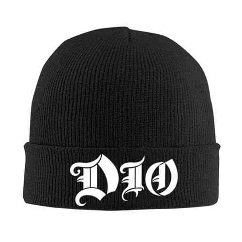 Gorro de Punto Heavy Metal de los 80 Gorro de Invierno DIO Hip-Hop Cálido Gorra Hombre Regalo Deportivo