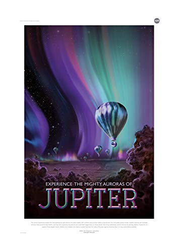Affiche Jupiter NASA Space Tourism format extra large mat sans cadre pour décoration murale salon