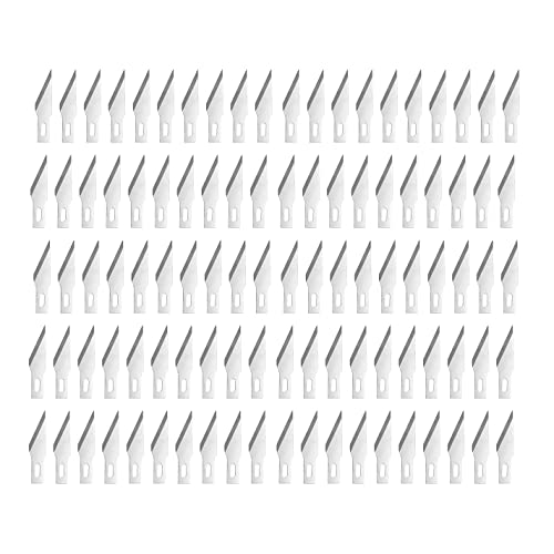 Modelcraft Set of 100x Fine Point Blades, Silver, 11, PKN1711/100, #11