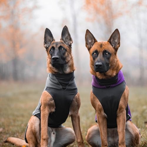 DOG Copenhagen Pomppa Jumppa Fleece-Mantel für Hunde, 52 cm, Graphit