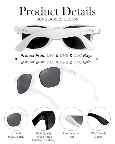 Hubby and Wifey Polarized Sunglasses for Wedding – UV400 Protection, Lightweight & Stylish Couple Sunglasses3