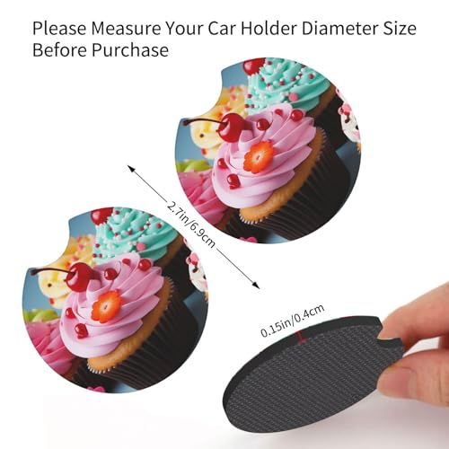 Portavasos para carro universal 2 piezas goma negra miniatura 2