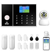 Clouree Draadloze alarmset, 13 stuks, wifi/GSM alarminstallatie met bewakingscamera 200 MP voor thuis