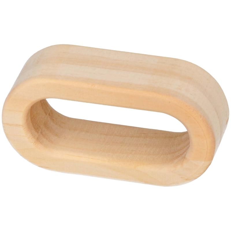 Artemio Serviettenringe aus Holz – oval – 3 x 6 cm – 6 Stück