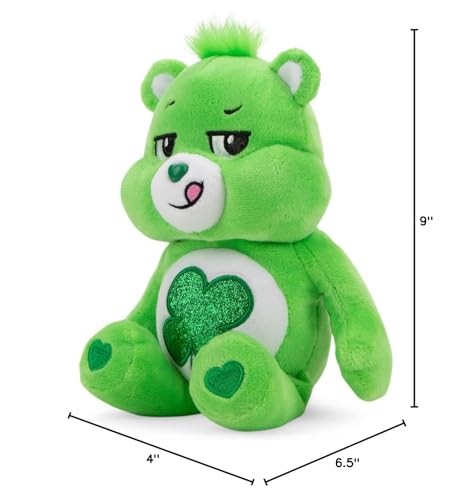 Care Bears 9" Bean Plush (Glitter Belly) - Good Luck Bear - Soft Huggable Material! - Image 5