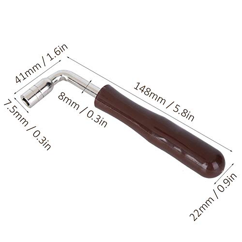 Chave afinadora de piano, kit de afinação de ferramentas de piano chave em forma de L pequena para a