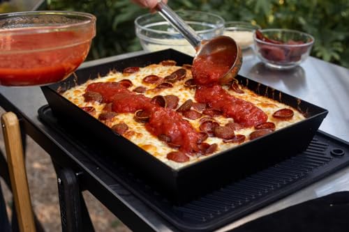 image for ooni Detroit-Style Pizza Pan 13 x 10 Inch - Rectangular Deep Dish Pizz