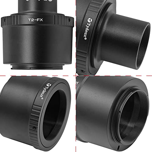 Adaptador de lente T2 a montura Fuji FX y de M42 a telescopio de 1,25 pulgadas | T-mount, rosca universal para X-T1, X-A1, X-E2, X-M1, X-E1, X-PRO1 miniatura 4