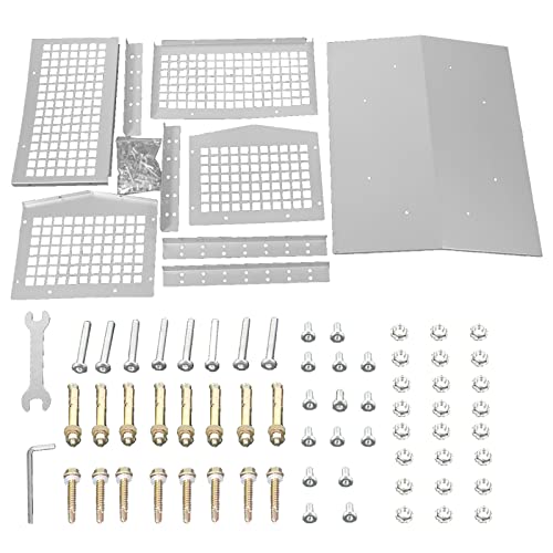 Supllueer Fireplace Chimney Cap 8" X 17" Flue Caps Carbon Steel Chimney Cover With Wrench & Bolts Screws,Mesh Chimney Flue Cover,Vent Cover Fits Outdoor Masonry Clay Flue Shingles #TOP6