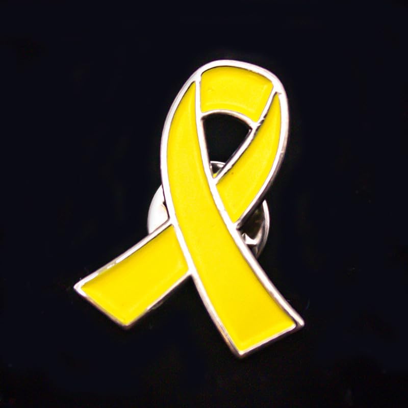 Image of 6Pcs Awareness Enamel Ribbon Lapel Pins Ribbon Brooch Pin for Charity Events Survivor Campaign Party Favors Supplies