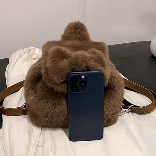 Mochila de peluche escolar para viajes diarios y tardes de compras 5