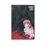 Anime Poster Elfen Lied Dormitory Bedroom Wall Decor Aesthetic Poster (3) Canvas Wall Art Prints for Wall Decor Room Decor Bedroom Decor Gifts 08x12inch(20x30cm) Unframe-style