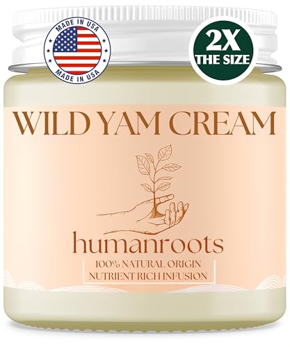 Wild Yam Cream - Menopause and PMS Support for Women, 4 oz (Unscented/Herb-Infused), Organic Wild
