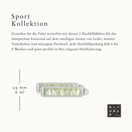 RITUALS Auto-Duft Nachfüllpackung von das Sport Collection, 6 g – Auto-Parfüm mit Leder, Tonkabohnen und Patschuli – anregend und erfrischend