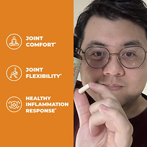 Glucosamine Sulfate With Hyaluronic Acid, Bioperine, Msm & Boswellia - Occasional Joint Discomfort Relief Supplement. Aids Healthy Inflammatory Response. Anti-Oxidant Pills For Back, Knees And Hands #TOP2