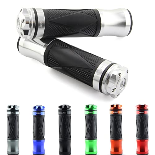 Poignées de guidon compatibles avec Peugeot Speedfight 2, 3, 4, Iceblade Darkside Pure (Xtreme/argent)