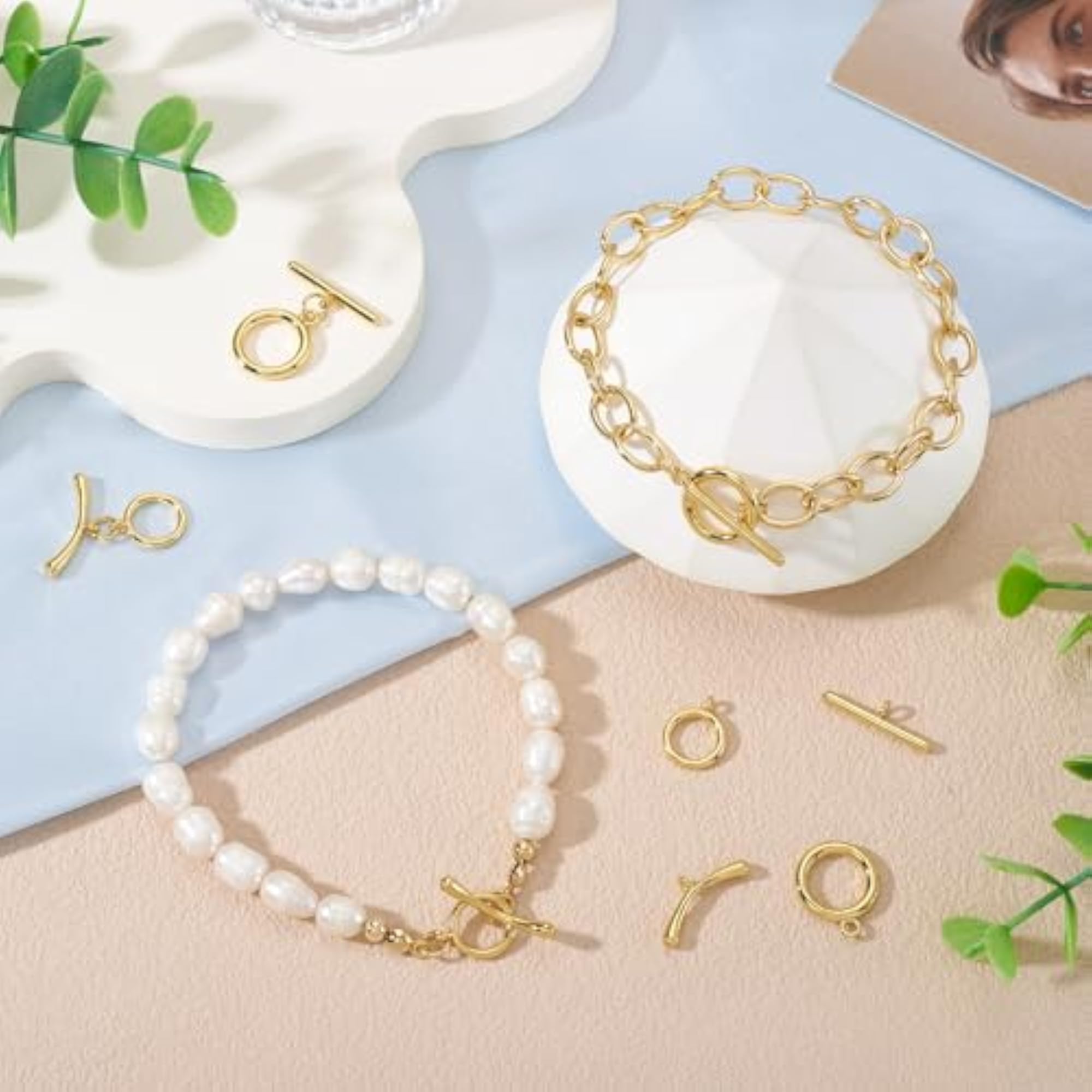 14K Gold Plated Toggle Clasps for Jewellery Making