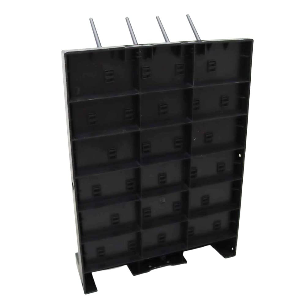 27 Pegs Black Glass Bottle Drying Rack - Wall-Mount/Free-Standing Detachable Pegs for Lab Supply Cleaning Equipment or Science Use