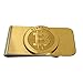 Price comparison product image BTC Bitcoin Moneyclip Money Clip Real Cash Credit Card Holder Gold Plated