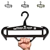 Tough Hanger XL | A Beast of a Hook | American Made | Premium X-Large Heavy Duty |Outdoor Gear,Wetsuit Dive Scuba Gear & Heavy Clothing–180 lb Capacity Hanger |Built in Gripper Carry Handle, 1 Black