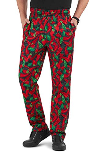 Men’s Hot Stuff Print Baggy Chef Pant (Large) #TOP16
