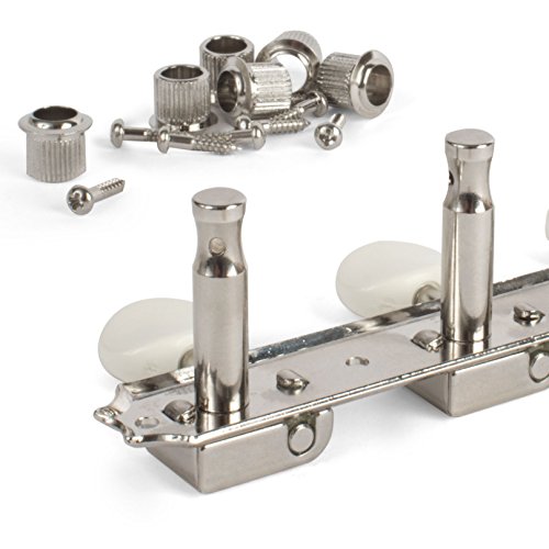 Gotoh Vintage Deluxe Tuners, 3-on-Plate, Solid Peghead, Nickel