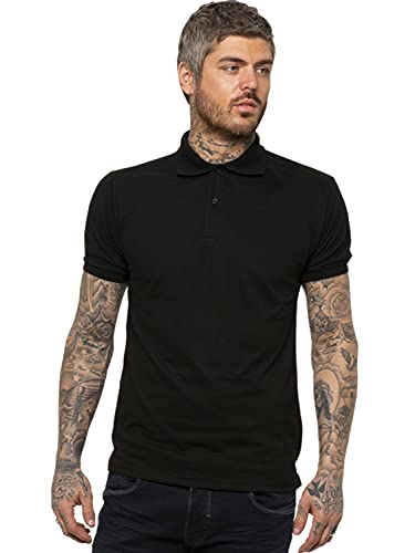 Polo piqué à manches courtes pour homme, Noir , XL Cover