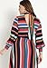 ELOQUII Women's Plus Size A-Line Dress with Sleeves - 26, Rainbow Stripe