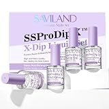 SAVILAND Dipping Powder Liquid Set: 15ml Dipping Powder Nails Set mit Base Top Coat Brush Saver Nagelwerkzeug, Dipping Powder Nagelset Starter Set für French Nägel Nail Art