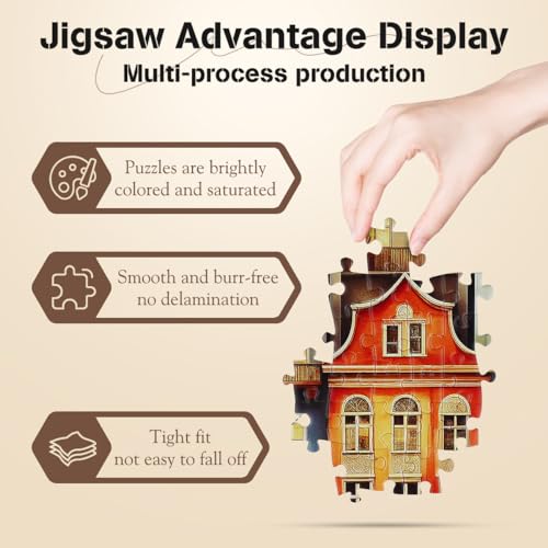 MISITU Art Jigsaw Puzzle 1000 Pieces for Adults - Colorful City - 1000 Jigsaw Puzzles for Children, 50 cm x 70 cm - Image 3