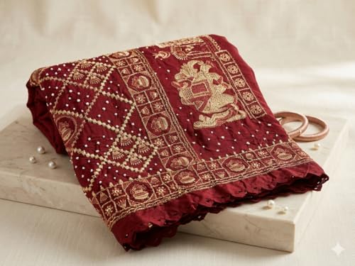 Generic gold bandhani silk saree – image 3