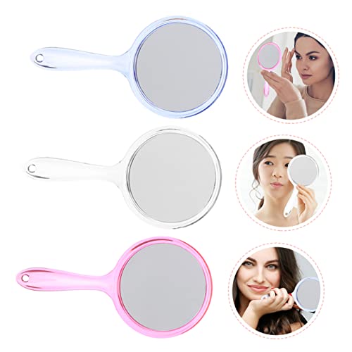 3 espejos de maquillaje compactos de doble cara miniatura 5