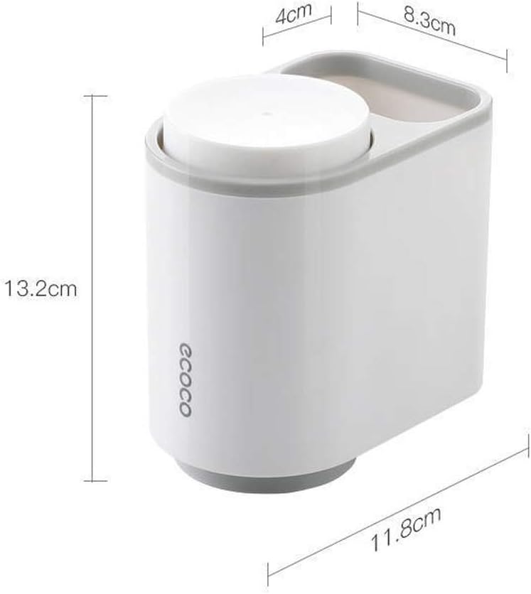 Simple Toothbrush Cup, Nordic Household Wash Cup Set, Tooth Cylinder Suction Wall Mounted Rack(Gray)