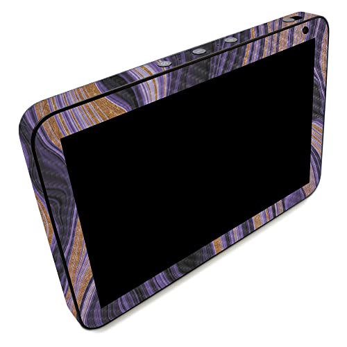 Image of MightySkins Carbon Fiber Skin Compatible with Amazon Echo Show 8 (Gen 2) - Purple Jewel | Protective, Durable Textured Carbon Fiber Finish | Easy to Apply | Made in The USA