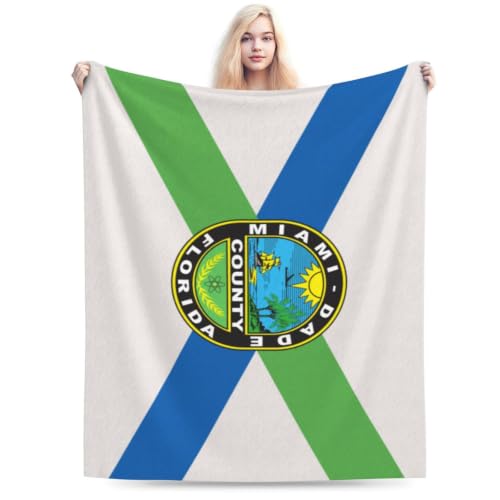 Flag of Miami-Dade County, Florida Throw Blanket for Couch 5