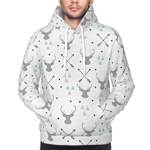 Chasse flèches triangles cerf pull homme résistant au vent | Vêtement d'hiver doublé