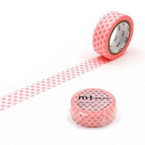 カモ井 mt 1P MT01D358R ドット／ショッキングレッド│シール マスキングテープのサムネイル